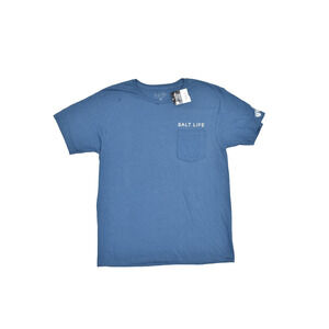 NEW Salt Life Men's Short Sleeve Graphic Tee Blue Classic Pocket Size L